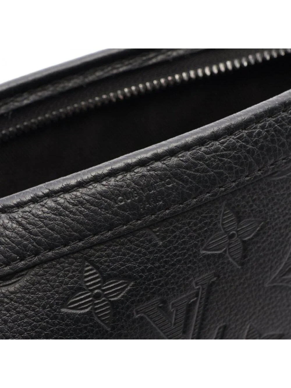 Louis Vuitton Shoulder Bag Gaston Wearable Wallet Monogram Shadow Noir Leather